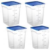 4pc Curta 22qt food storage containers with lids