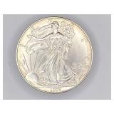 1999 American Silver Eagle silver bullion dollar,