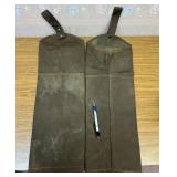 Bob Allen canvas leg/shin guards, size 21