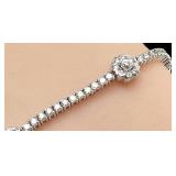 2.56tcw diamond bracelet in 14K white gold
