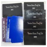 8 proof sets from the 1980