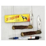 2pc Parker Stallion knives, 1 box