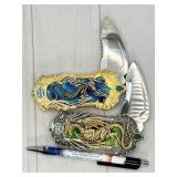 2pc Franklin Mint knives: dragons