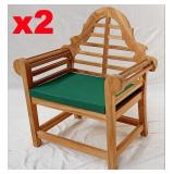 NEW OVERSTOCK 2 piece set: Teak outdoor Marlboro