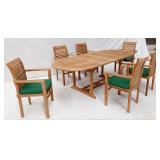 NEW OVERSTOCK Teak m#19 oval outdoor dining table