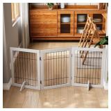 Wire Dog Gate 3 Panel Foldable 24in Height