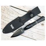 SOG Spirit fixed blade knife with canvas sheath,
