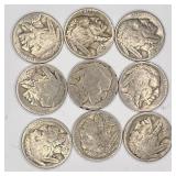 15pc Indian Head Buffalo nickels