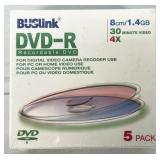 NEW 5-pack BusLink DVD-R for digital video camera