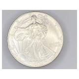 1996 American Silver Eagle silver bullion dollar,
