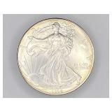 1996 American Silver Eagle silver bullion dollar,