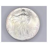 1995 American Silver Eagle silver bullion dollar,