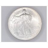 1995 American Silver Eagle silver bullion dollar,