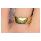 14k yellow gold wedding band, size 6.5