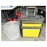 plastic tool box, roll of tool box liner. NO