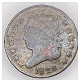 1828 Classic Head half cent, 13 stars
