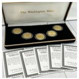 24K gold layered 1999 Washington state Quarters,