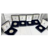 6pc 1999 Susan B Anthony proof dollars, in