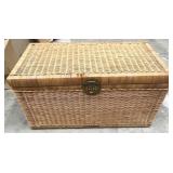 wicker chest, 32"w x 16"d x 17"h