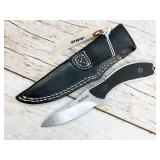 Kershaw 1082 fixed blade knife in leather sheath,