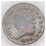 1828 Classic Head half cent, 13 stars