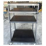 metal a/v cart, rolls very smooth. NO SHIPPING