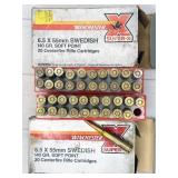 40rds 6.5 x 55mm 140gr Swedish ammunition