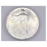 1995 American Silver Eagle silver bullion dollar,