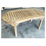 NEW OVERSTOCK Teak outdoor elliptical coffee