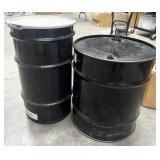 pair empty drums, taller one is 26" tall