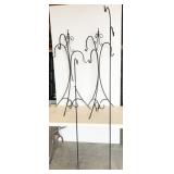 assorted metal hanging plant stands