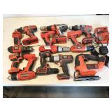 Black & Decker assorted tools and chargers
