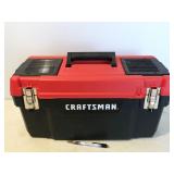 Craftsman plastic toolbox, top right cover is