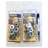2pc Irwin self-aligning dies, NEW closeout/shelf