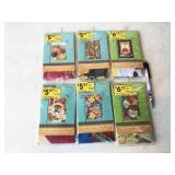 6pc assorted 12.5"x18" garden flags, NEW