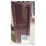 7 sets 14"x 39" cranberry louvered shutters,
