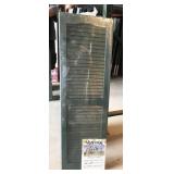 7 sets 14"x 47" midnight green louvered shutters,