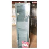 5 sets 14"x 51" midnight green louvered shutters,