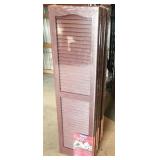 6 sets 14"x 51" cranberry louvered shutters,