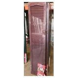 7 sets 14"x 59" cranberry louvered shutters,