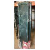 3 sets 14"x 59" midnight green louvered shutters,