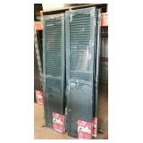 7 sets 14"x 63" midnight green louvered shutters,