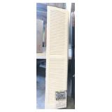 6 sets 14"x 67" white louvered shutters, plastic