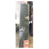 5 sets 14"x 67" midnight green louvered shutters,