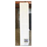 8 sets 14"x 71" white louvered shutters, plastic