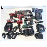 assorted brands assorted tools and chargers