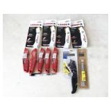 box cutters, soap stone, most NEW closeout/shelf
