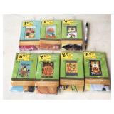 7pc assorted 12.5"x18" garden flags, NEW