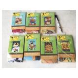 7pc assorted 12.5"x18" garden flags, NEW