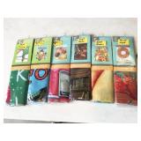 6pc assorted 28"x40" porch flags, NEW